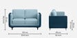 Mojo 3+2+1 Seater Sofa In Funky Blue Colour