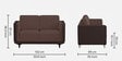 Mojo 3+2 Seater Sofa In Crazy Brown Colour