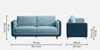 Mojo 3+2 Seater Sofa In Funky Blue Colour