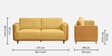 Mojo Fabric 3 Seater Sofa in Trippy Yellow Colour