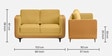 Mojo Fabric 2 Seater Sofa in Trippy Yellow Colour
