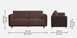 Mojo Fabric 3 Seater Sofa in Crazy Brown Colour