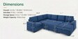 Monaco Grande Sectional Sofa In Blue Color