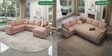Monaco Grande Sectional Sofa In Blush Pink Color