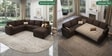 Monaco Grande Sectional Sofa In Dark Brown Color