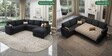 Monaco Grande Sectional Sofa In Dark Grey Color