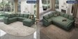 Monaco Grande Sectional Sofa In Frosty Green Color
