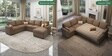 Monaco Grande Sectional Sofa In Light Brown Color