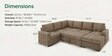 Monaco Grande Sectional Sofa In Light Brown Color