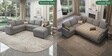 Monaco Grande Sectional Sofa In Light Grey Color