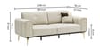 Montana Sal Wood 3 Seater Sofa In Beige Colour