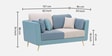 Montez Velvet 2 Seater Sofa in Arctic Blue Colour