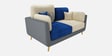 Montez Velvet 2 Seater Sofa in Blue & Beige Colour