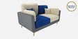 Montez Velvet 2 Seater Sofa in Blue & Beige Colour