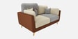 Montez Velvet 2 Seater Sofa in Brown & Beige Colour