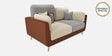 Montez Velvet 2 Seater Sofa in Brown & Beige Colour
