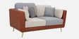 Montez Velvet 2 Seater Sofa in Brown & Beige Colour Montez Velvet 2 Seater Sofa in Brown & Beige Colour
