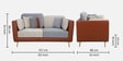 Montez Velvet 2 Seater Sofa in Brown & Beige Colour Montez Velvet 2 Seater Sofa in Brown & Beige Colour