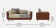Montez Velvet 2 Seater Sofa in Brown & Beige Colour