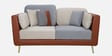 Montez Velvet 2 Seater Sofa in Brown & Beige Colour Montez Velvet 2 Seater Sofa in Brown & Beige Colour