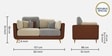Montez Velvet 2 Seater Sofa in Brown & Beige Colour