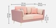 Montez Velvet 2 Seater Sofa in Clay Blush Colour