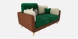 Montez Velvet 2 Seater Sofa in Green & Beige Colour