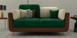 Montez Velvet 2 Seater Sofa in Green & Beige Colour