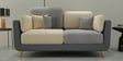 Montez Velvet 2 Seater Sofa in Grey & Beige Colour