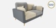 Montez Velvet 2 Seater Sofa in Grey & Beige Colour