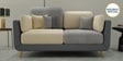 Montez Velvet 2 Seater Sofa in Grey & Beige Colour