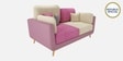 Montez Velvet 2 Seater Sofa in Pink & Beige Colour