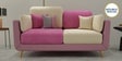 Montez Velvet 2 Seater Sofa in Pink & Beige Colour