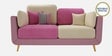 Montez Velvet 2 Seater Sofa in Pink & Beige Colour