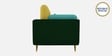 Montez Velvet 2 Seater Sofa in Turquoise & Green Colour