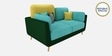 Montez Velvet 2 Seater Sofa in Turquoise & Green Colour