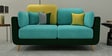 Montez Velvet 2 Seater Sofa in Turquoise & Green Colour