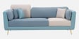 Montez Velvet 3 Seater Sofa in Arctic Blue Colour