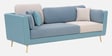 Montez Velvet 3 Seater Sofa in Arctic Blue Colour