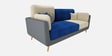 Montez Velvet 3 Seater Sofa in Blue & Beige Colour