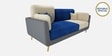 Montez Velvet 3 Seater Sofa in Blue & Beige Colour