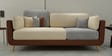 Montez Velvet 3 Seater Sofa in Brown & Beige Colour