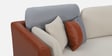 Montez Velvet 3 Seater Sofa in Brown & Beige Colour Montez Velvet 3 Seater Sofa in Brown & Beige Colour