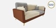 Montez Velvet 3 Seater Sofa in Brown & Beige Colour