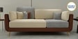 Montez Velvet 3 Seater Sofa in Brown & Beige Colour