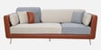 Montez Velvet 3 Seater Sofa in Brown & Beige Colour Montez Velvet 3 Seater Sofa in Brown & Beige Colour