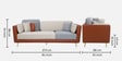 Montez Velvet 3 Seater Sofa in Brown & Beige Colour Montez Velvet 3 Seater Sofa in Brown & Beige Colour