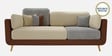 Montez Velvet 3 Seater Sofa in Brown & Beige Colour