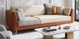 Montez Velvet 3 Seater Sofa in Brown & Beige Colour Montez Velvet 3 Seater Sofa in Brown & Beige Colour