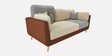 Montez Velvet 3 Seater Sofa in Brown & Beige Colour